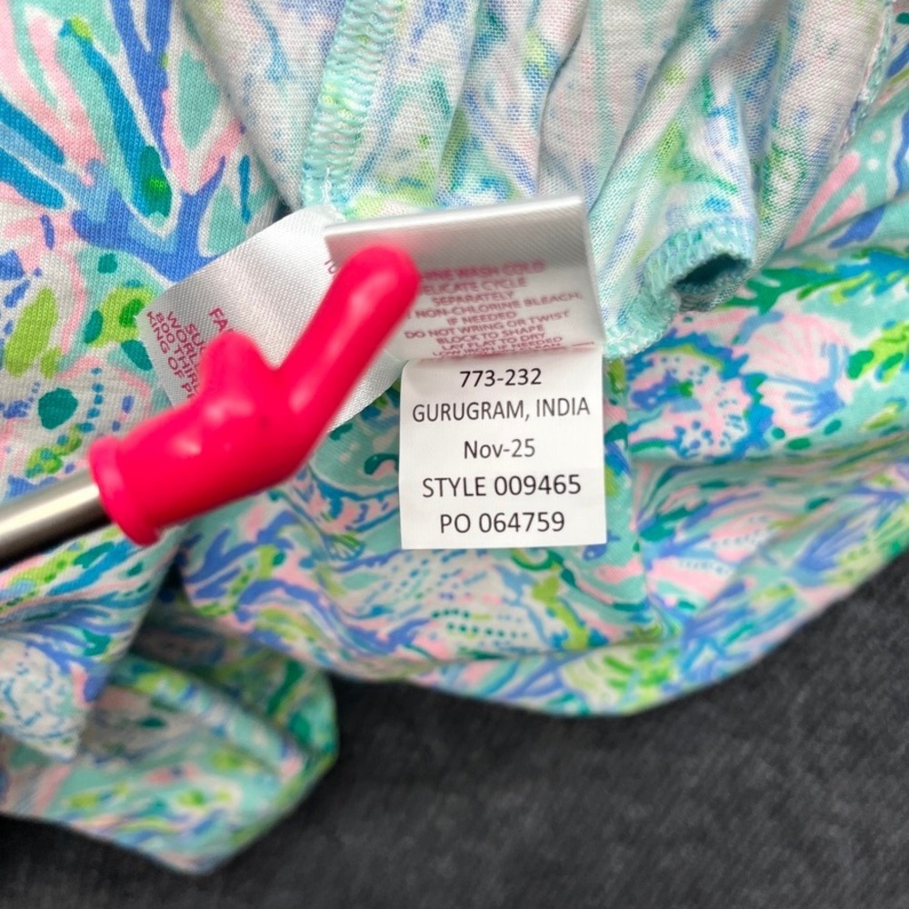 Lilly Pulitzer Malone Maxi Dress Small Surf Blue Soleil It On Me Tiered Boho NEW - Picture 8 of 10